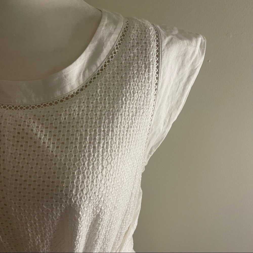 Rebecca Taylor white eyelet lace midi wrap dress size 6 - Picture 4 of 10